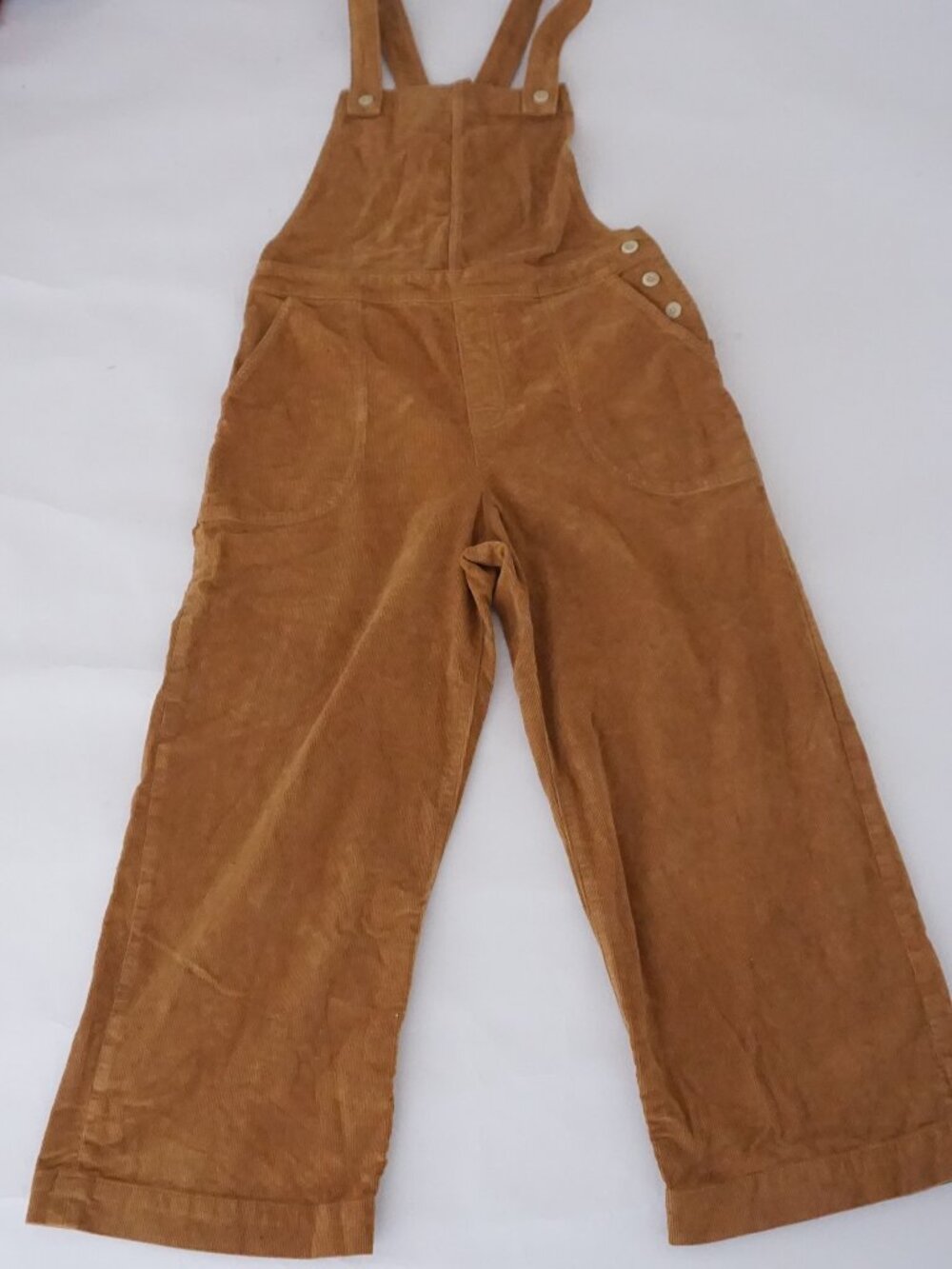 Patagonia Corduroy Wide-Leg Overalls in Camel Brown